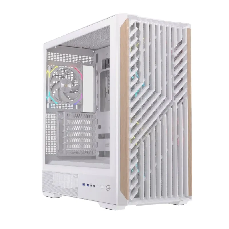 Einarex PULSE P800 RGB Tower Bianco Vetro Temperato Supporta 13 Ventole ATX - immagine 1
