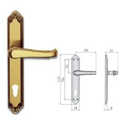 Maniglie porta coppia su placca py85 ( Yale ) LADY Ottone fumè 44394088506 - immagine 1