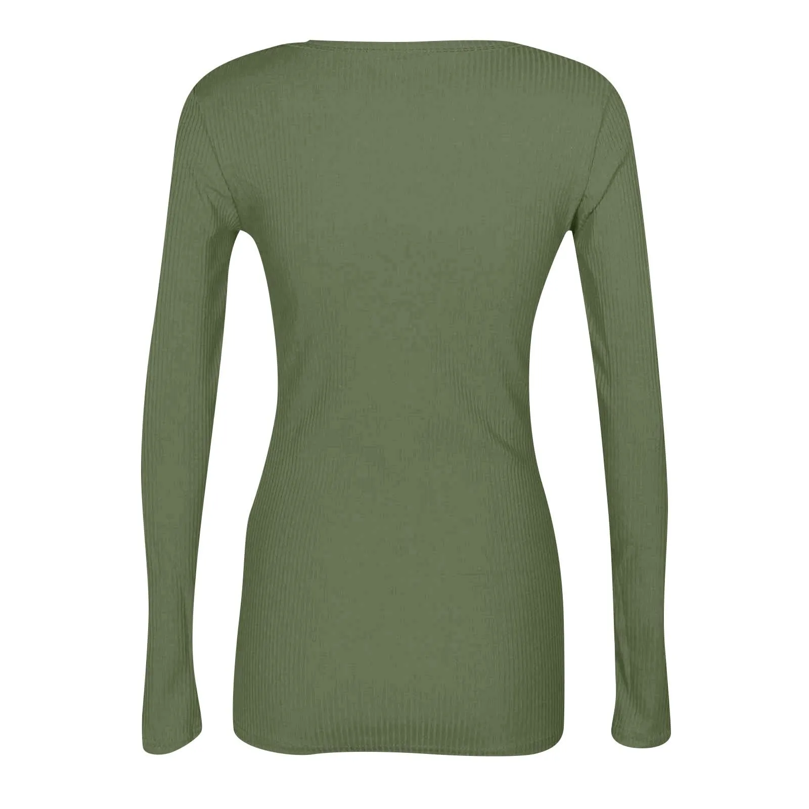 MOKBAY Maglie Cotone Maniche Lunghe Donna Maglia Tinta Unita Slim Fit Aderente Manica Lunga Basic Top Elegante Maglia Scollo a V Tshirt Sexy Y2k Autunno Magliette Cotone Donna Manica Lunga S - immagine 7