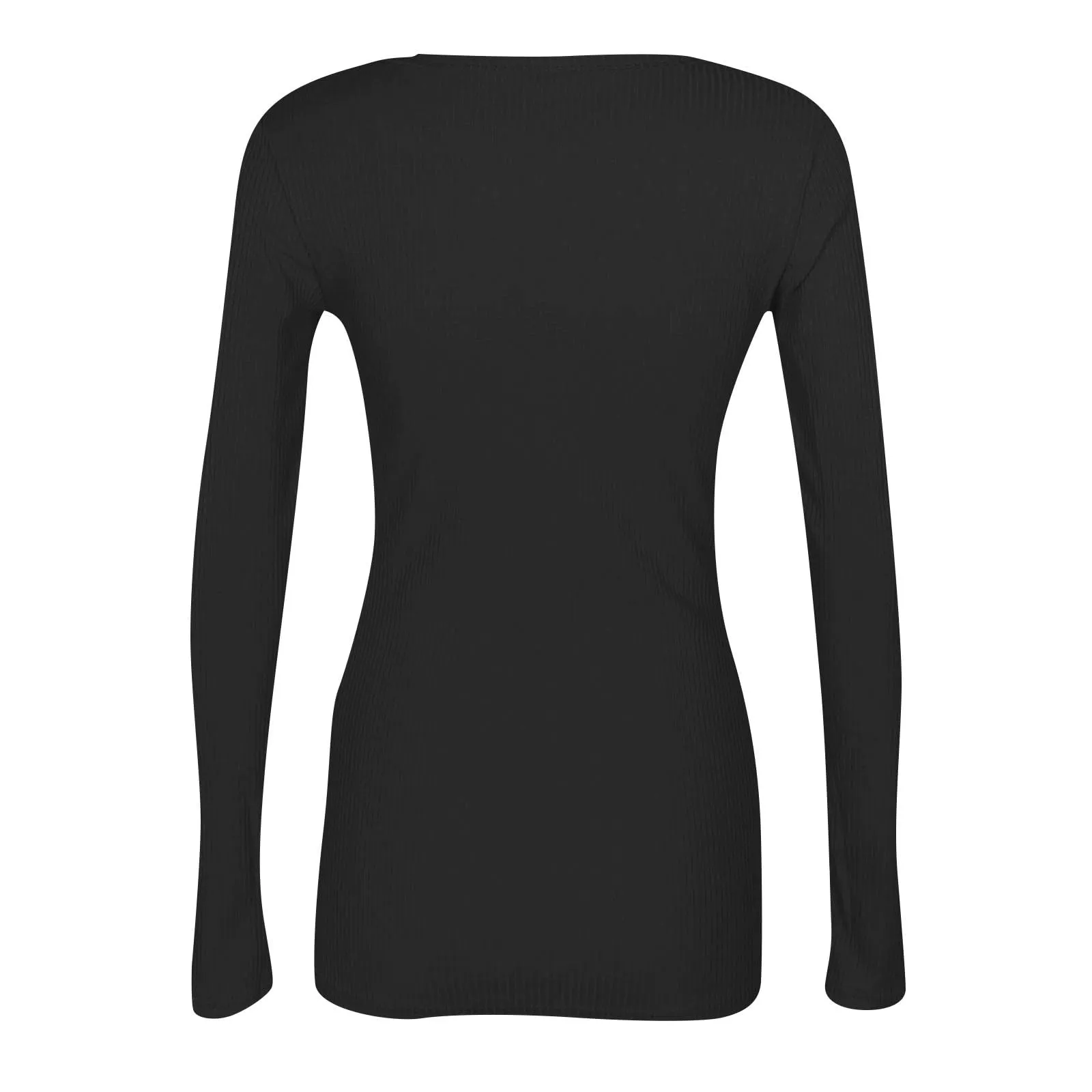 MOKBAY Top Donna Elegante Maglietta Rossa Maglie Invernali Slim Fit T-Shirt Tinta Unita Manica Lunga Corsetto Maglia Curvy Invernali Y2k Sexy Maglia a Maniche Lunghe Donna 3XL - immagine 7