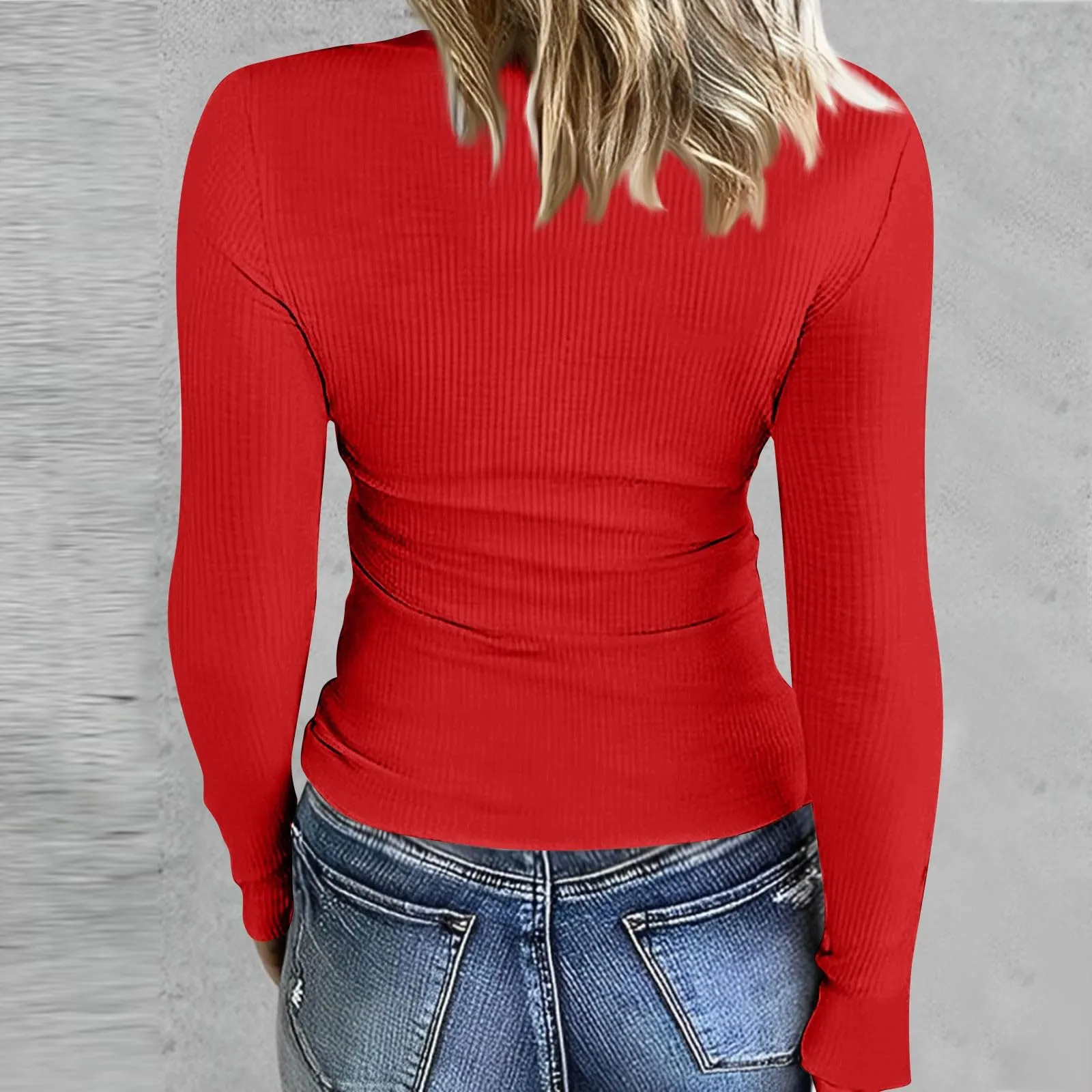 MOKBAY Maglietta Nera Donna Tshirt Attillate Top Sexy Tinta Unita Basic Sexy Maglia Slim Fit Autunnali Manica Lunga Curvy Maglia Invernale Maglie Termiche Donna M - immagine 2