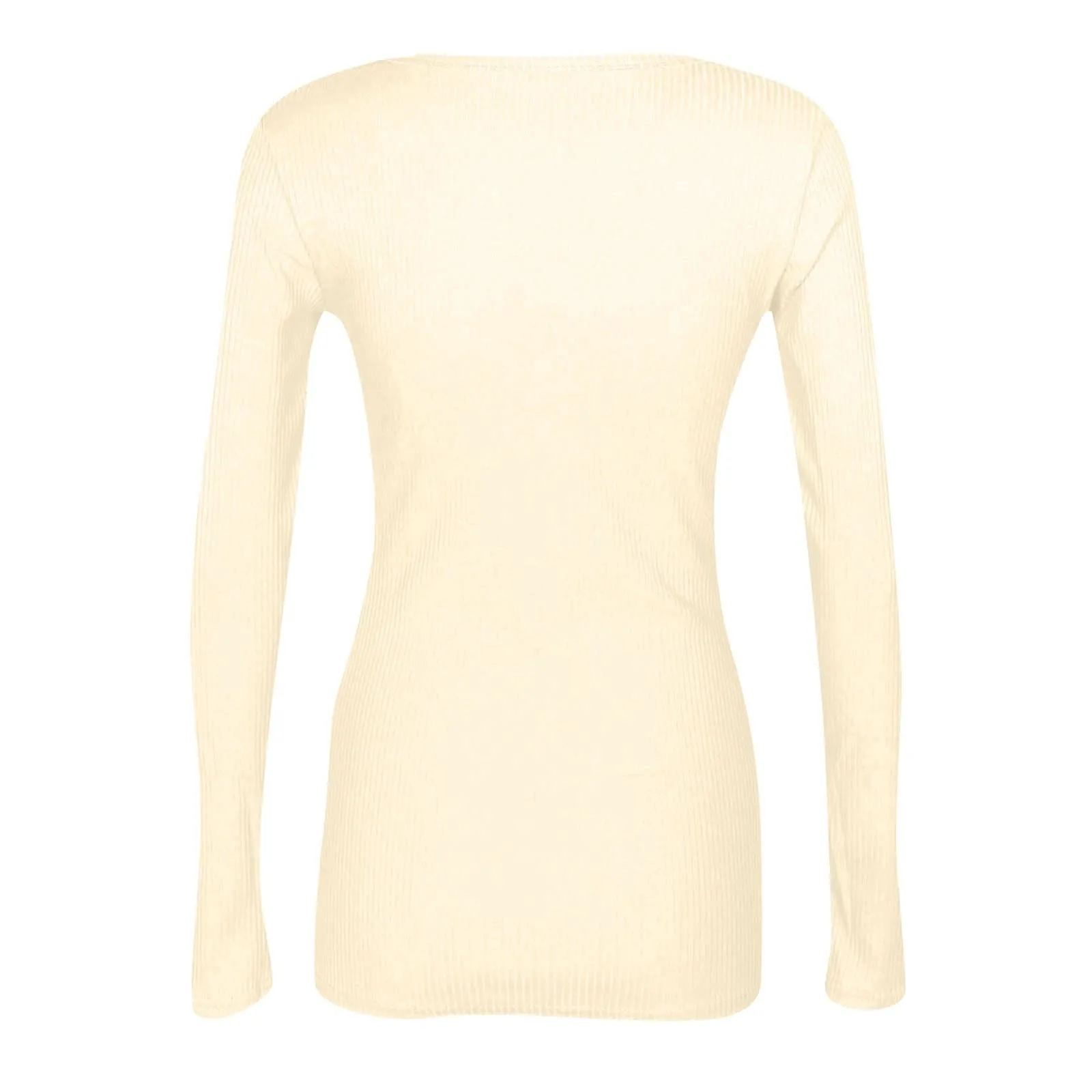 MOKBAY Magliette Maniche Lunghe Donna T-Shirt Invernali Basic Top Slim Fit Manica Lunga Sexy Maglia Curvy Tinta Unita Maglia Maniche Lunghe Cotone Attillate Maglie Eleganti Donna Invernali S - immagine 7