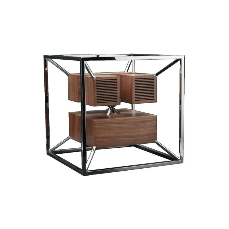 Altoparlanti wireless Premium Technology HiFi Cube 200W DSP in legno e metallo - immagine 1