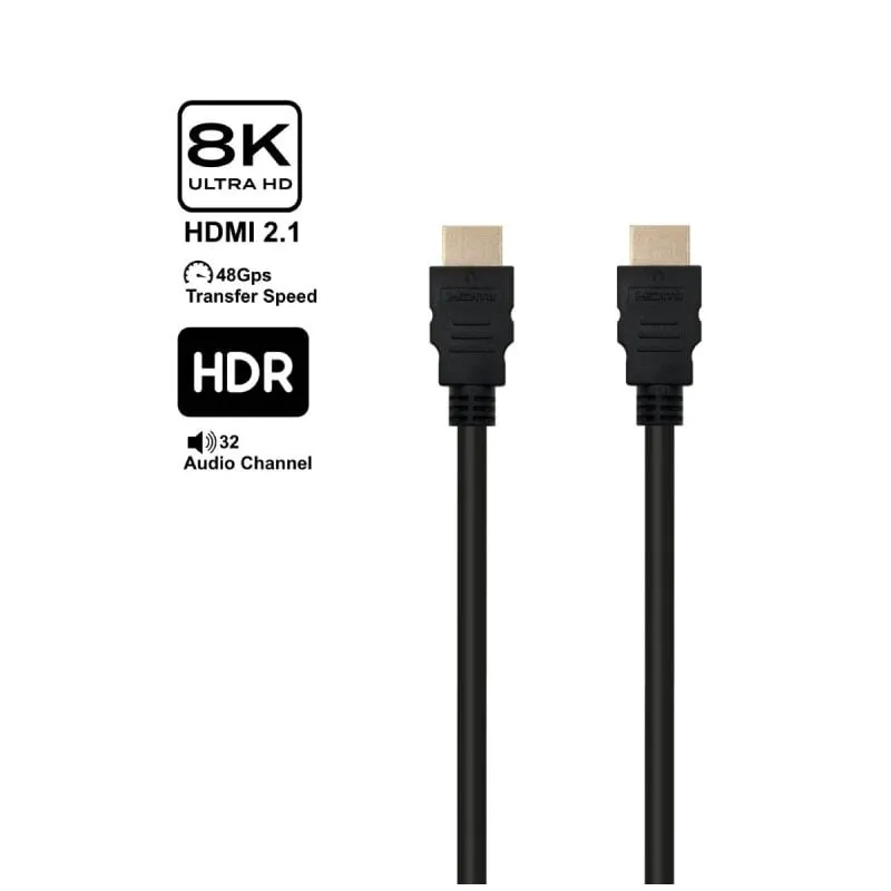 Cavo HDMI 2.1 nero Ewent Ec1325 Ethernet 8k Hdr 10m - immagine 1