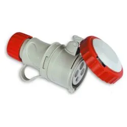 Presa elettrica 3P+T 16A (CEE IP67) per cavo assiale ARGO Rosso e Bianco 71164 - immagine 1