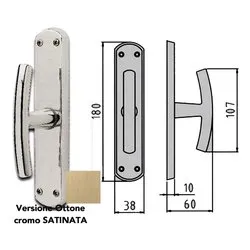 Maniglia finestra cremonese su placca MILENA Ottone satinato 55744406008 - immagine 1
