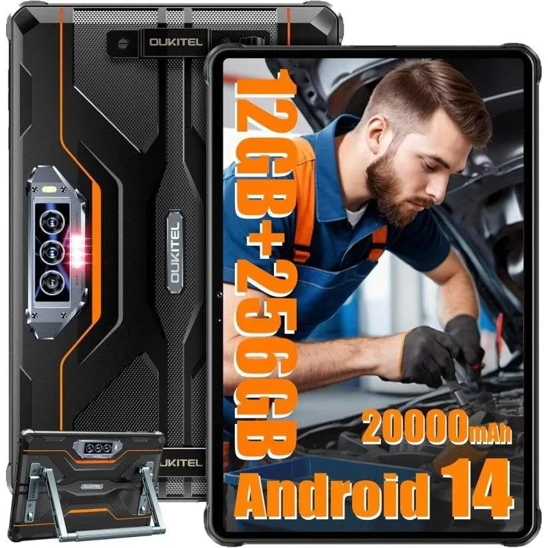 Tablet Oukitel RT8 4G 11" 12GB 256GB Nero Arancione - immagine 1