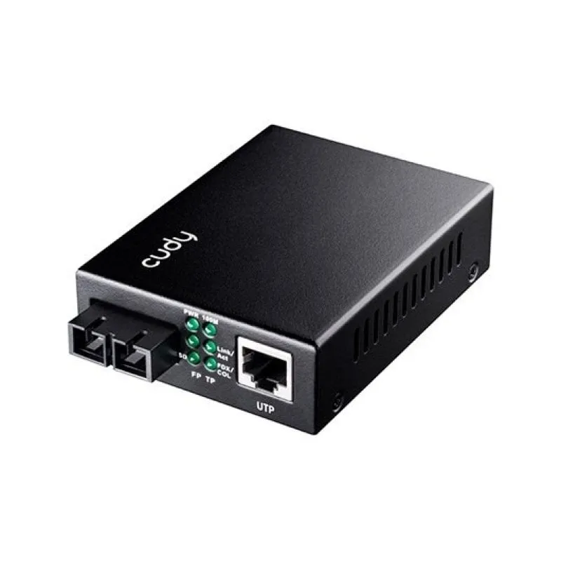 Convertitore Cudy MC100SA-20 10/100M 1310nm Monomodale SC 20km Plug and Play Nero - immagine 1