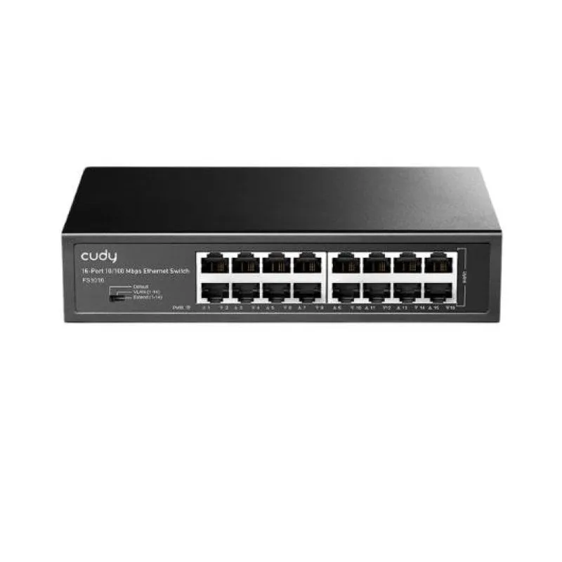 Switch Cudy FS1016 16 porte Fast Ethernet Plug and Play LED Nero - immagine 1