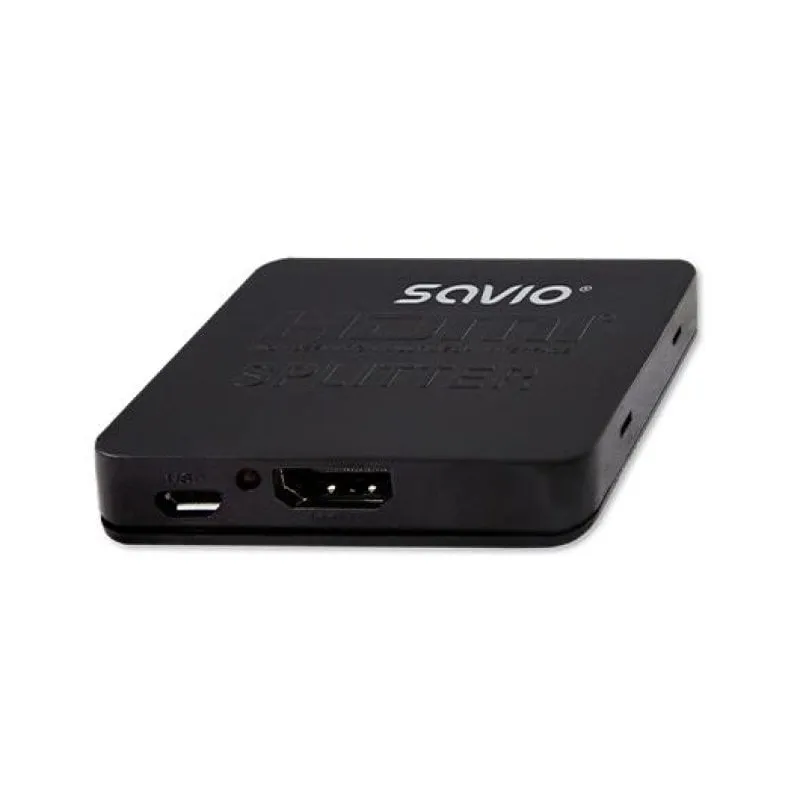 Savio CL-93 Splitter HDMI 1x2 4K 3D Nero 3840x2160 USB-C HDMI 1.4 - immagine 1