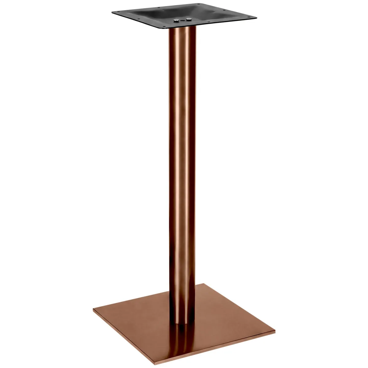 VEGA Base per tavolo alto da interno Orio; 42x42x108 cm (LxLxH); bronzo; quadrata - immagine 1