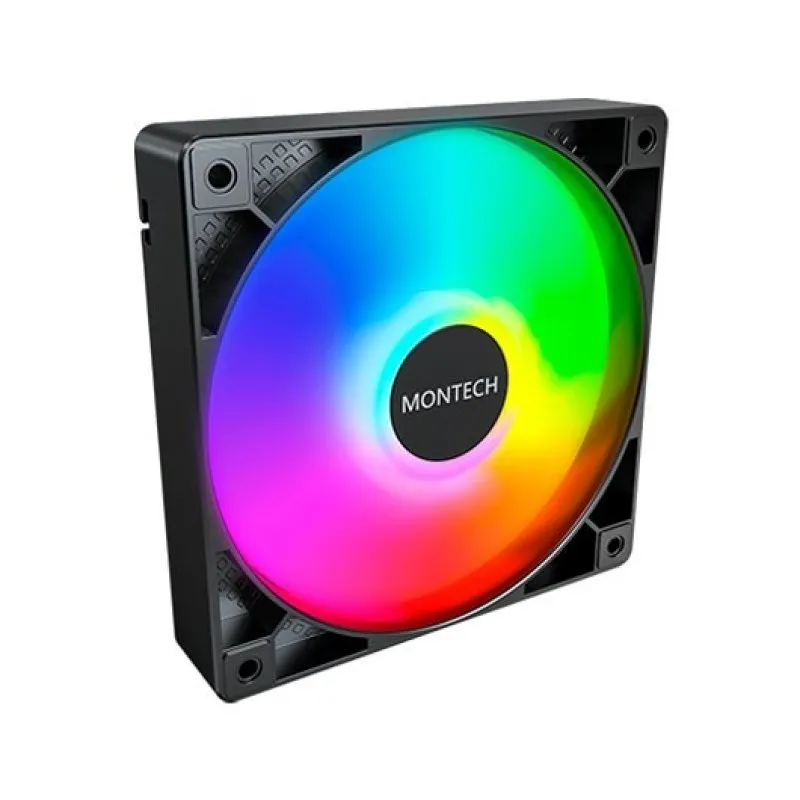 Montech Air Cooling Pack 3x120mm GF120 PWM Nero Hub ARGB 1600RPM Extra - immagine 1
