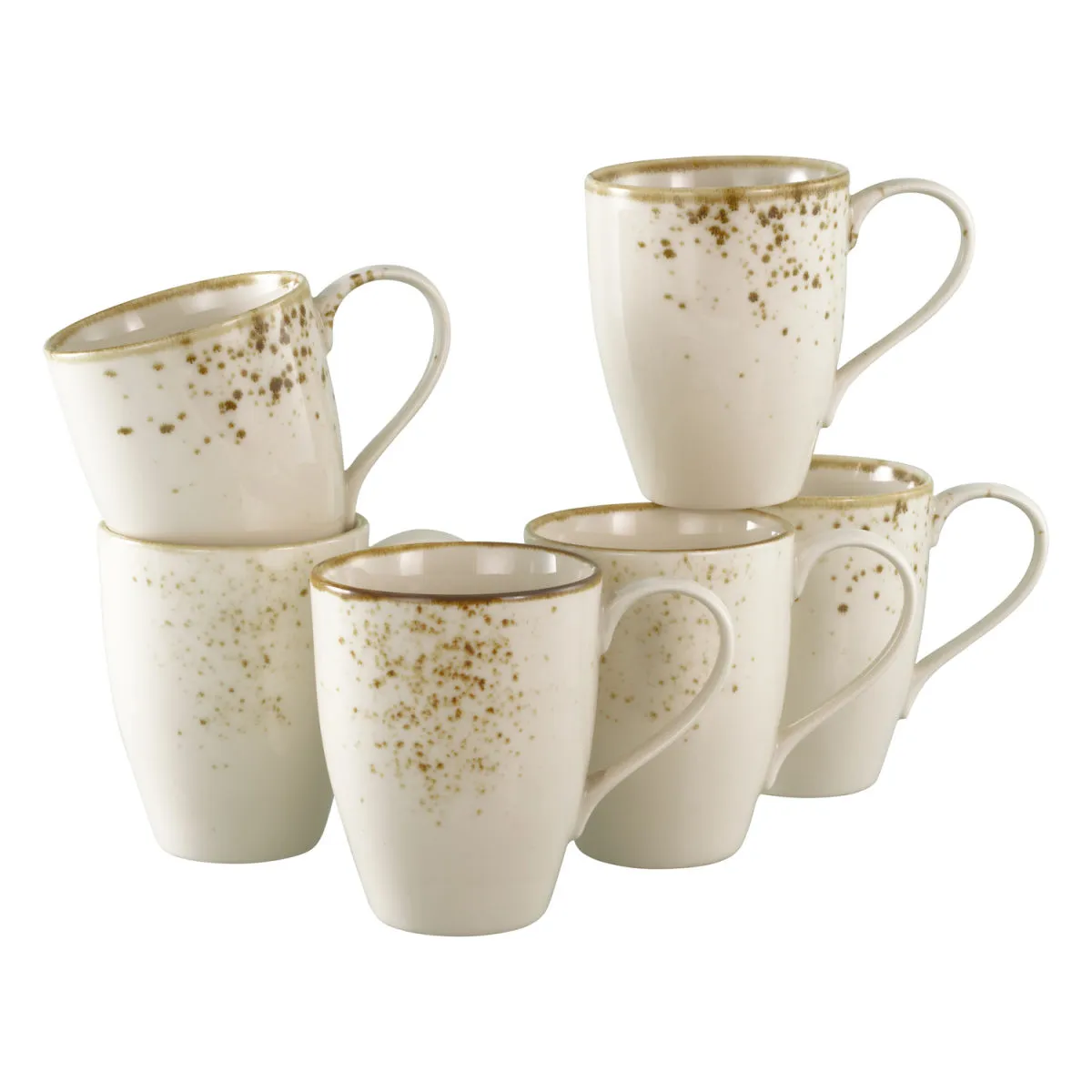 6x CreaTable Collezione Natura - Tazza da caffè 6 pezzi; 300 ml, 8.5x8.5x8.5x11 cm (LxLxØxH); beige; 6 pz. / Pacco - immagine 1