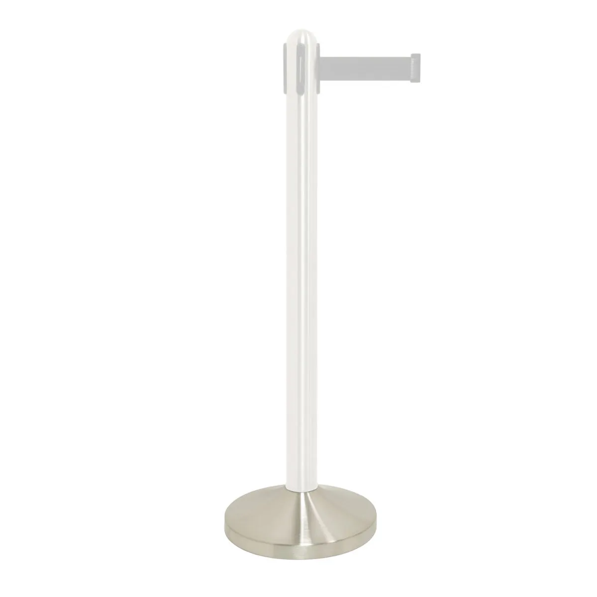 Securit Base per colonnina segnapercorso; 32x9.2x10x9.2 cm (LxLxHxP); argento - immagine 1