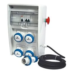 Quadro elettrico industriale ASC IP65 4 prese CEE (25x17,7x40,3cm) ULISSE 74324 - immagine 1