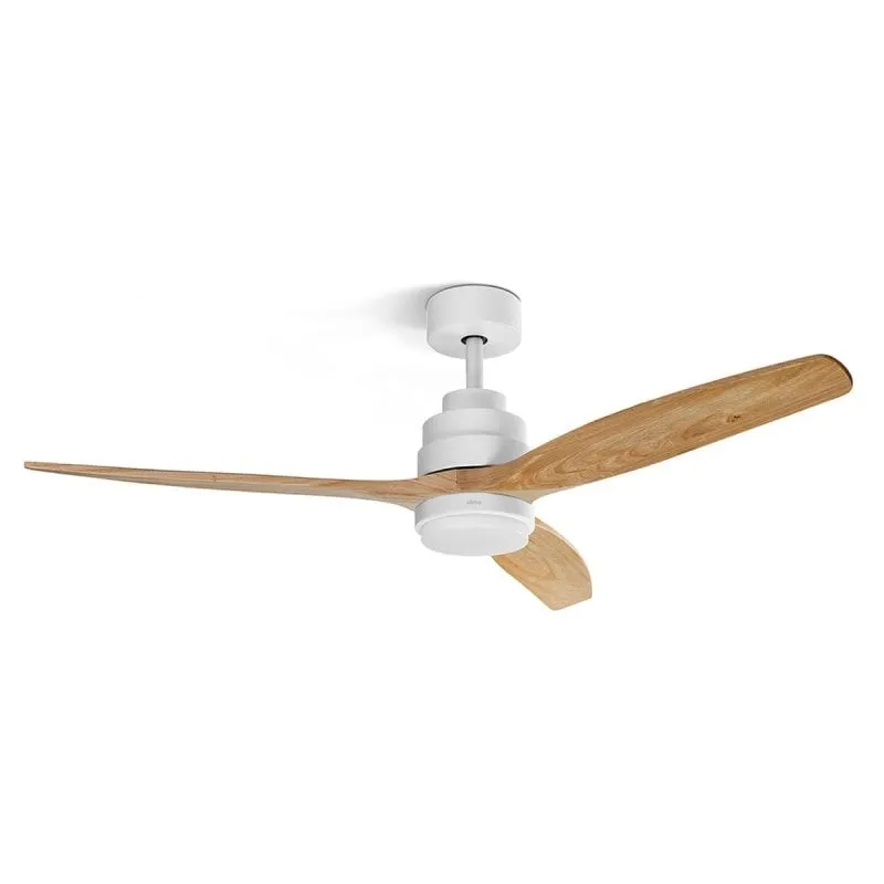 Ventilatore da soffitto Ufesa Nepal con 3 pale in legno, luce dimmerabile, 6 velocità, telecomando - immagine 1