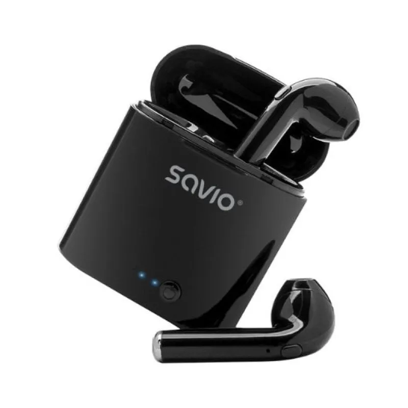 Cuffie wireless Savio Bluetooth 5.0 con microfono integrato e dock di ricarica - immagine 1