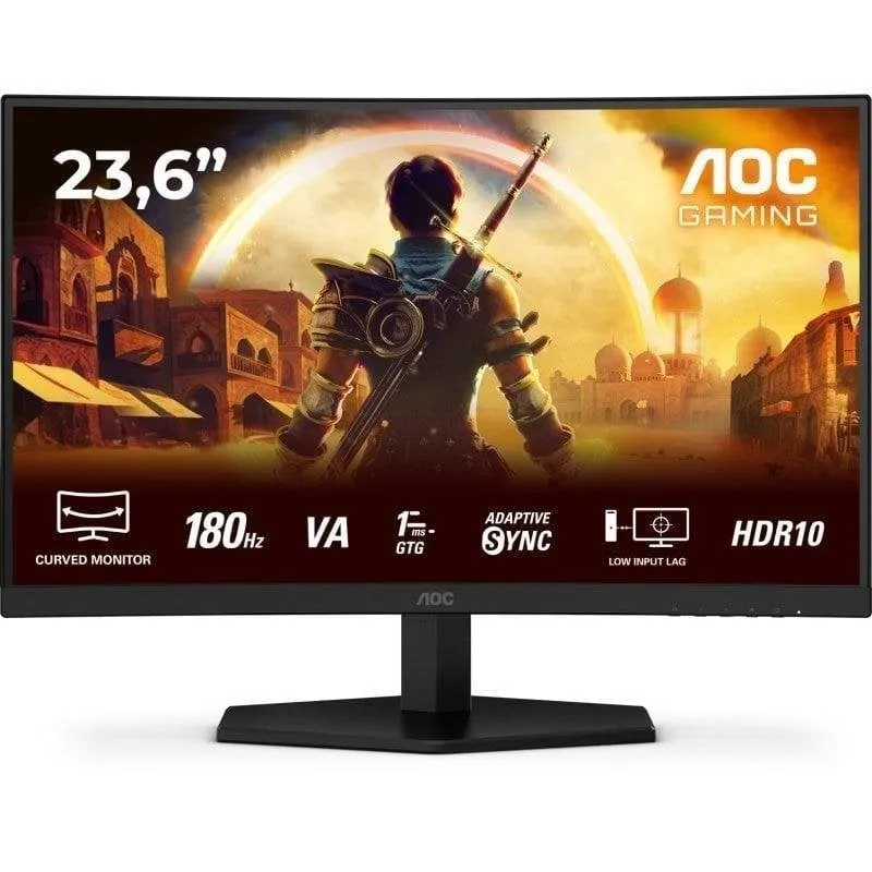 Monitor PC AOC C24G42E 23.6" FullHD 180Hz VA Curvo HDR10 AdaptiveSync 1ms Altoparlanti - immagine 1