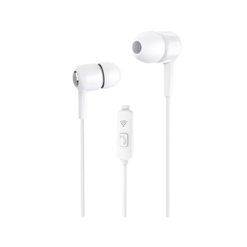 Cuffie Unico Plus con cavo jack da 3,5 mm e microfono integrato, bianche - immagine 1