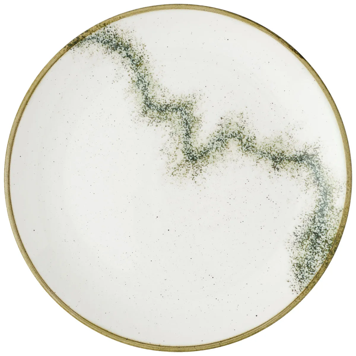 12x Churchill Piatto piano coupe Stonecast Spice; 26 cm (Ø); bianco/marrone/verde; rotonda; 12 pz. / Pacco - immagine 1