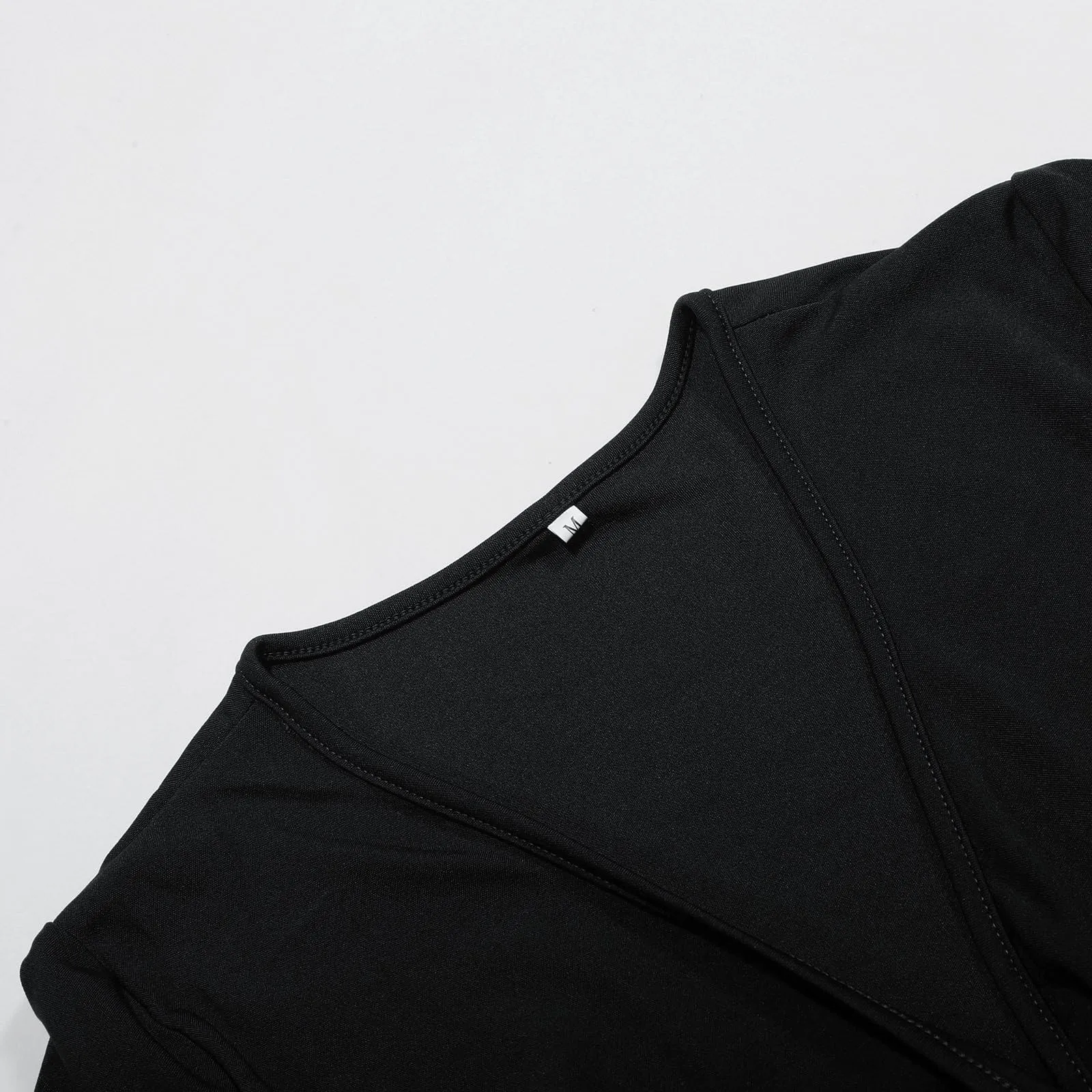 Abiti estivi da donna UK con scollo a V pieghettato abito casual vestibilità ampia manica corta spiaggia gonna lunga fluida abiti larghi abito estivo da donna, Nero , L - immagine 7