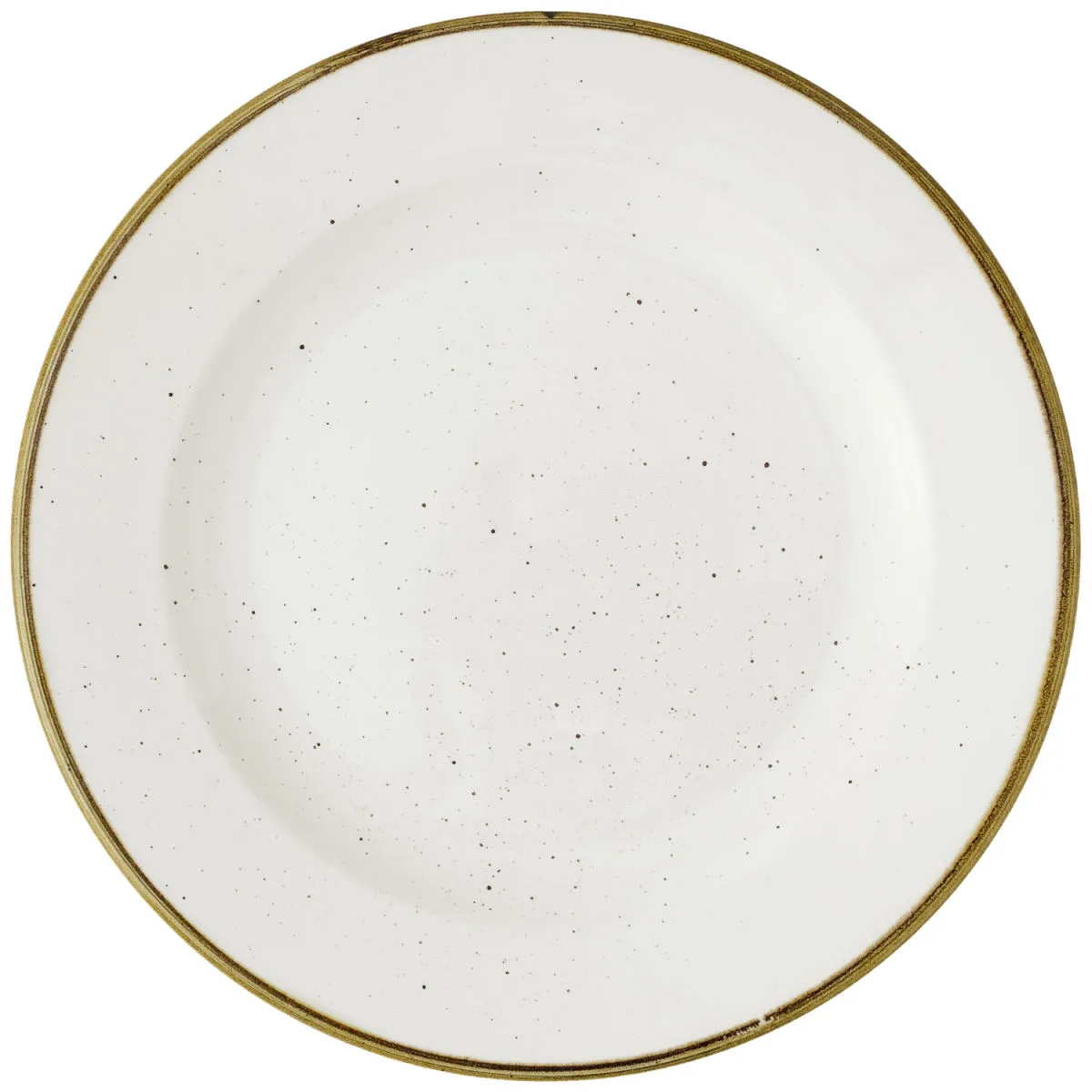 12x Churchill Piatto piano Stonecast Barley White con falda; 26.1 cm (Ø); bianco/marrone; rotonda; 12 pz. / Pacco - immagine 1