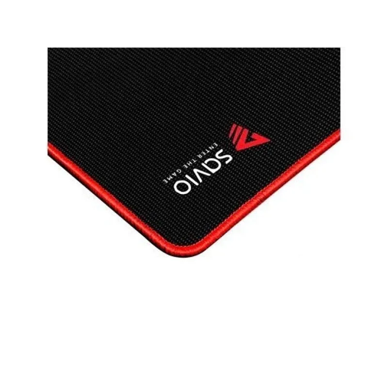 Tappetino per mouse da gioco antiscivolo Savio GTDXL XL 900x400x3mm, nero e rosso - immagine 1