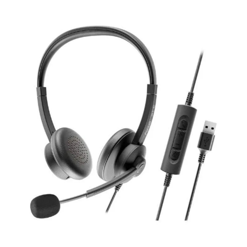 Cuffie cablate Axtel USB-A/USB-C con microfono per ufficio e chiamate - immagine 1