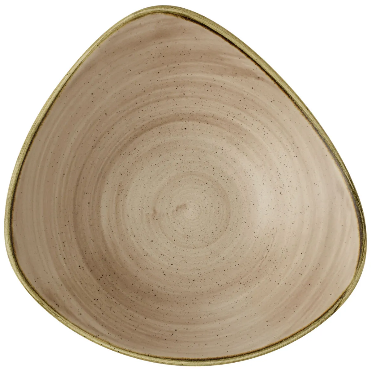 12x Churchill Piatto fondo Stonecast Truffle triangolare; 600 ml, 23.5x23.5 cm (LxL); marrone chiaro/marrone; triangolare; 12 pz. / Pacco - immagine 1