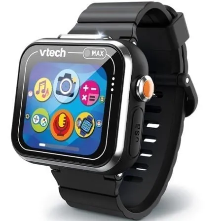 VTech Kidizoom Smartwatch Max Nero con notifiche e doppia fotocamera per bambini - immagine 1