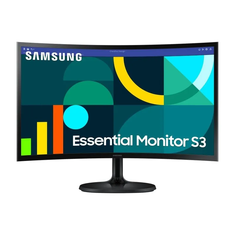 Monitor curvo Samsung VA da 24" 1080p 100Hz con protezione per gli occhi, modalità gaming, nero - immagine 1