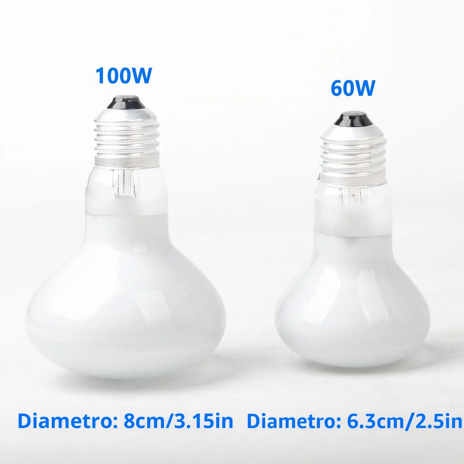 LedWekei 2 pezzi Lampada riscaldante per tartarughe, terrario, 60 W, UVA/UVB, per rettili, con attacco E27, adatta per tartarughe, draghi barbuti, lucertole e serpenti - immagine 8