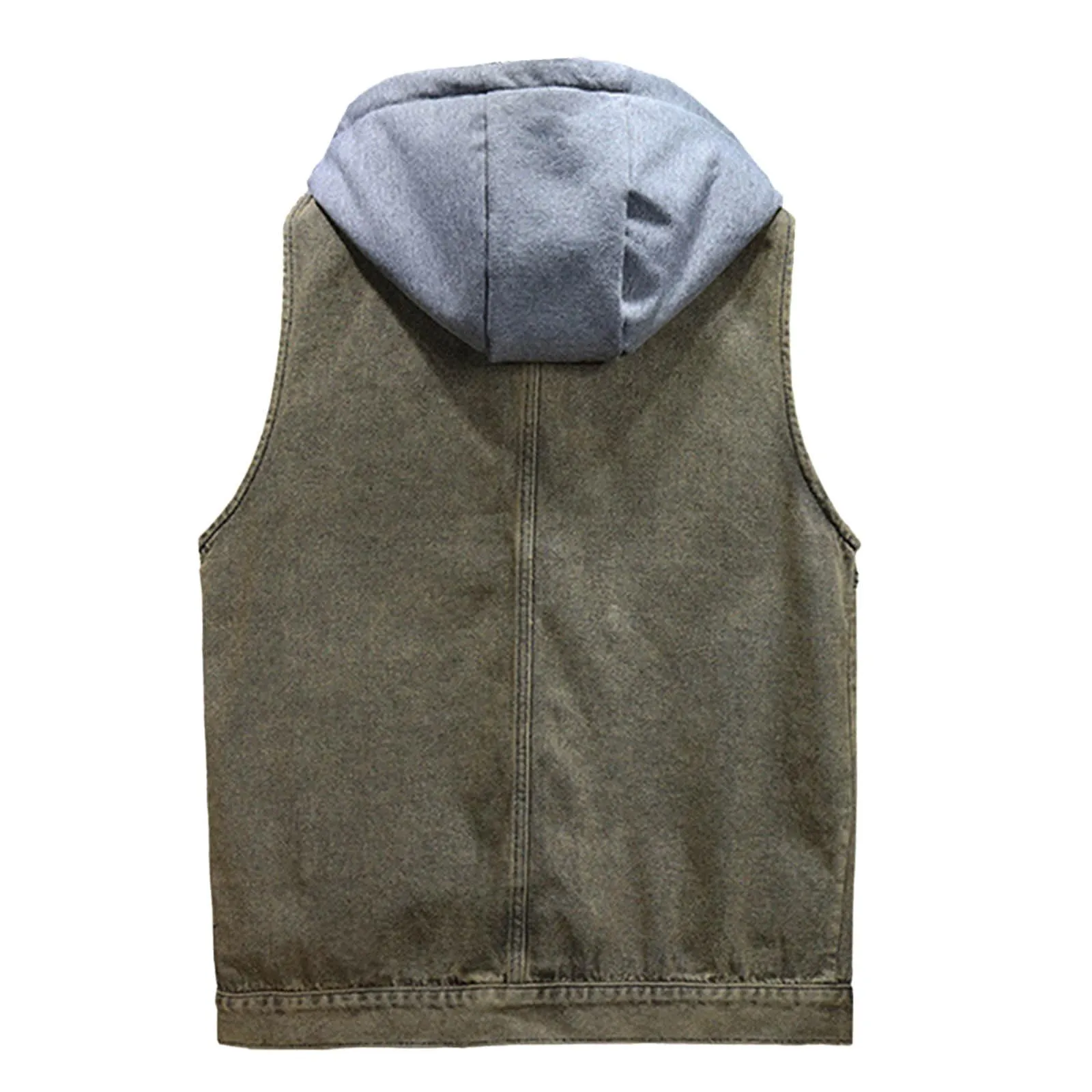 Gilet in jeans da uomo, mimetico, per il tempo libero, per fotografo, senza maniche, per attività all'aria aperta, campeggio, multi-tasca, senza maniche, gilet in jeans, 01 giallo., L - immagine 4