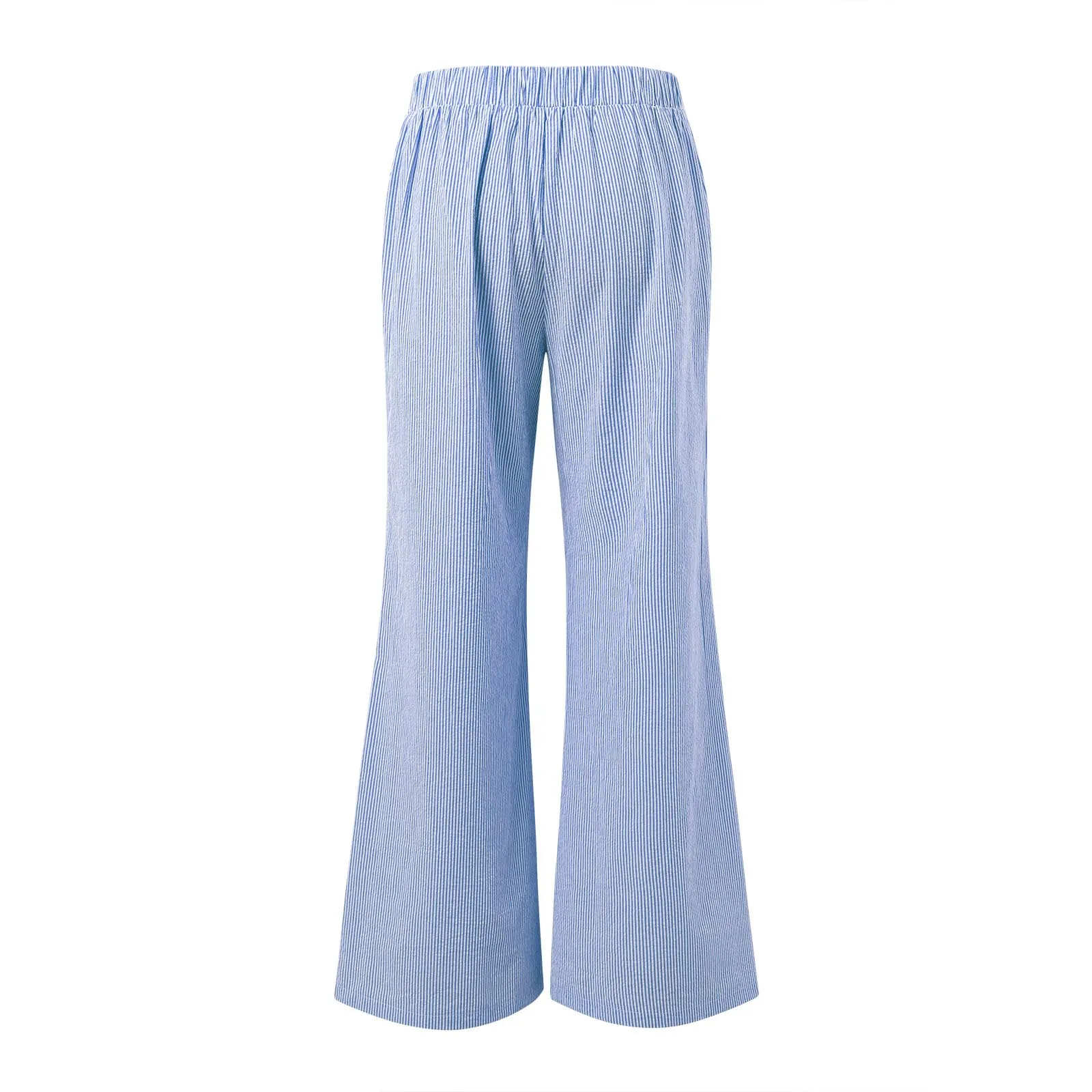 Pantaloni Sportivi Donna, Pantalone Donna Comodo,Casual in Lino a Righe Comodi e Morbidi per Il Tempo Libero e la Casa con Taglio Largo e Design Moderno - immagine 4