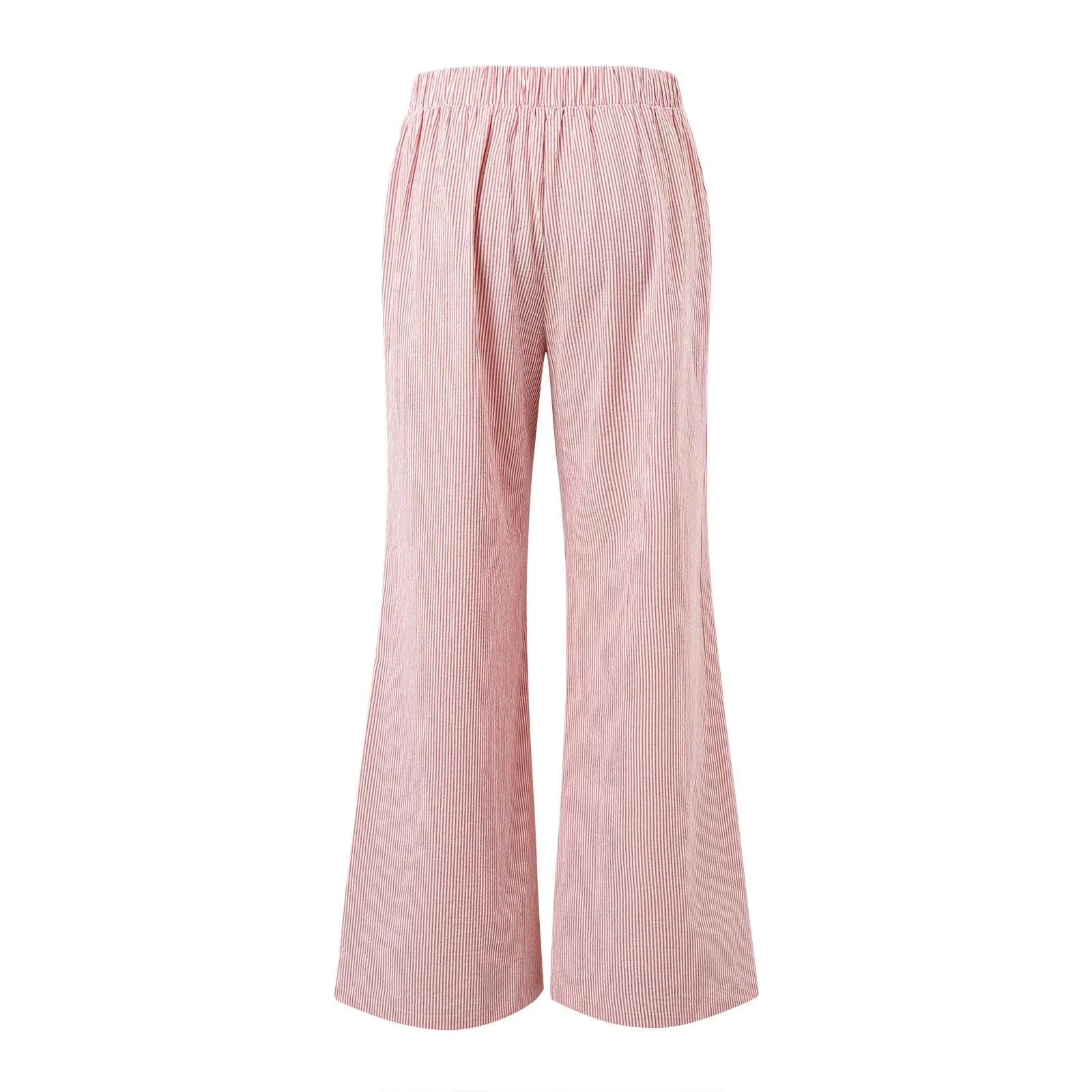 Pantaloni Sportivi Donna, Pantalone Donna Comodo,Casual in Lino a Righe Comodi e Morbidi per Il Tempo Libero e la Casa con Taglio Largo e Design Moderno - immagine 3