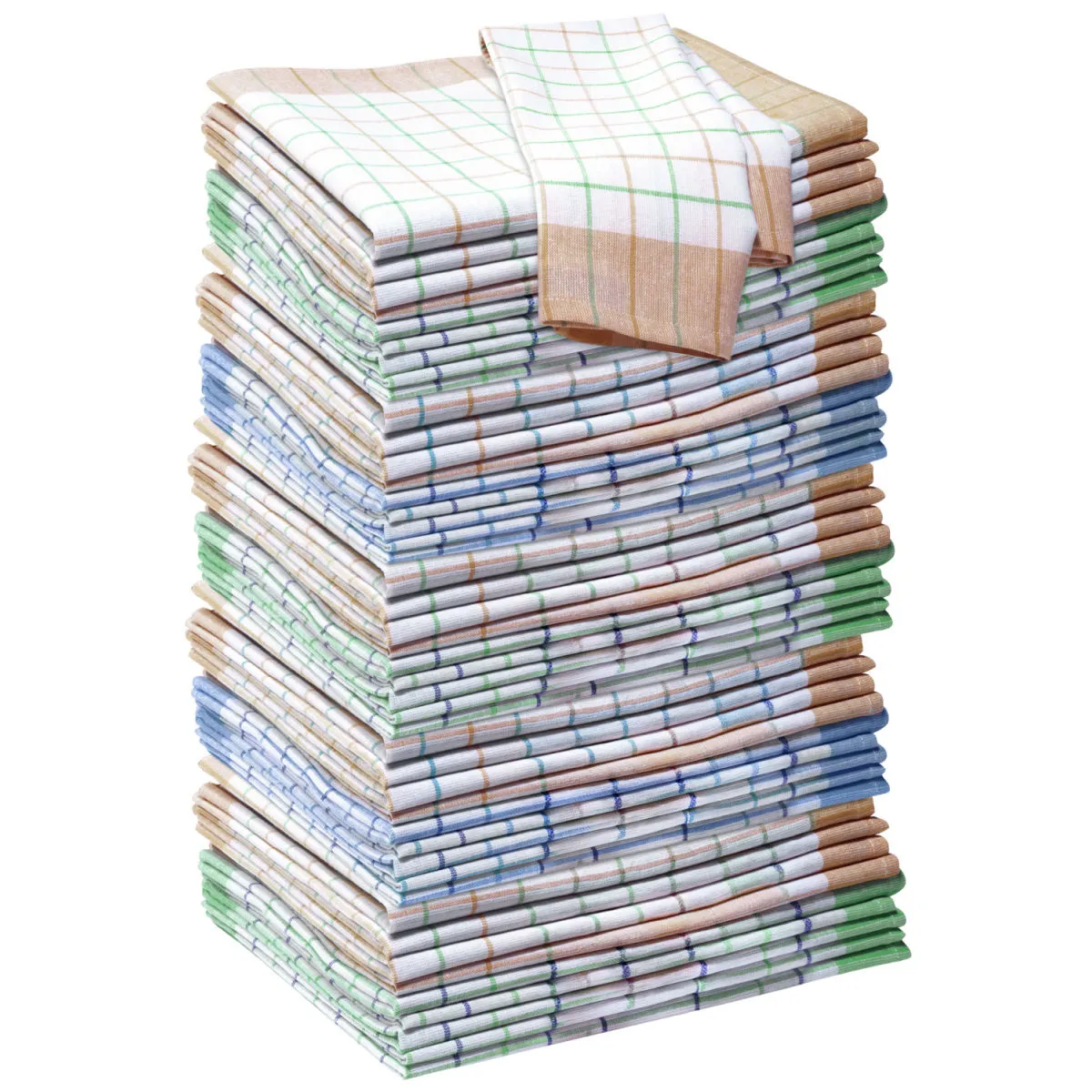 50x PULSIVA Confezione risparmio strofinacci Sylt; 50x70 cm (LxL); multicolore; rettangolare; 50 pz. / Pacco - immagine 1