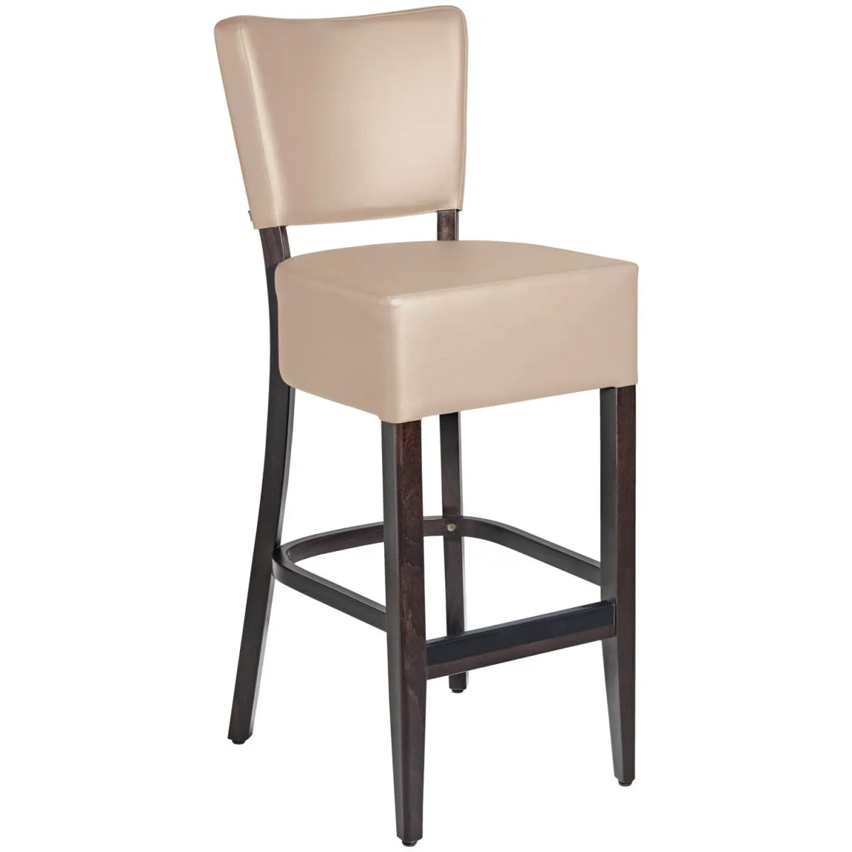 PULSIVA Sgabello Prestige; 45x56x110 cm (LxPxH); seduta beige, struttura noce - immagine 1