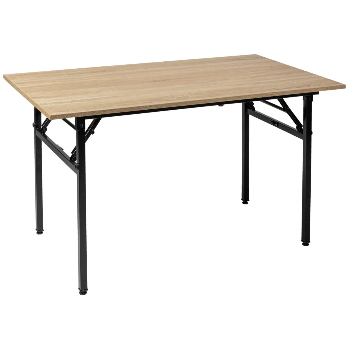 PULSIVA Tavolo da banchetto Avilo; 138x80x75 cm (LxLxH); Piano tavolo quercia, struttura nero; rettangolare - immagine 1