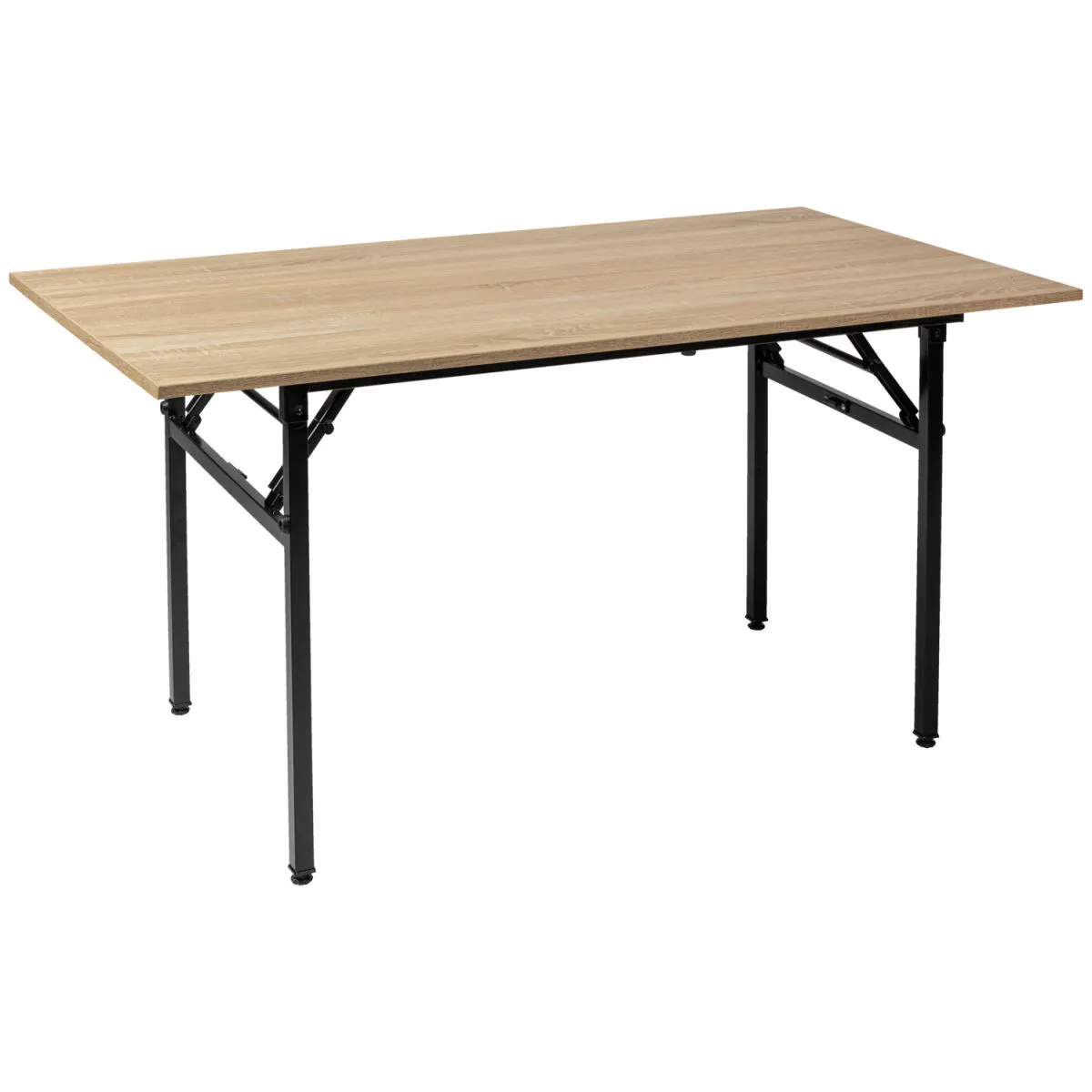 PULSIVA Tavolo da banchetto Avilo; 160x80x75 cm (LxLxH); Piano tavolo quercia, struttura nero; rettangolare - immagine 1