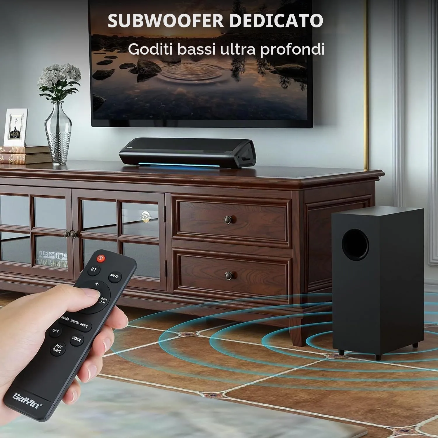 Saiyin 17 Pollici 70W Soundbar con Subwoofer per TV - immagine 2