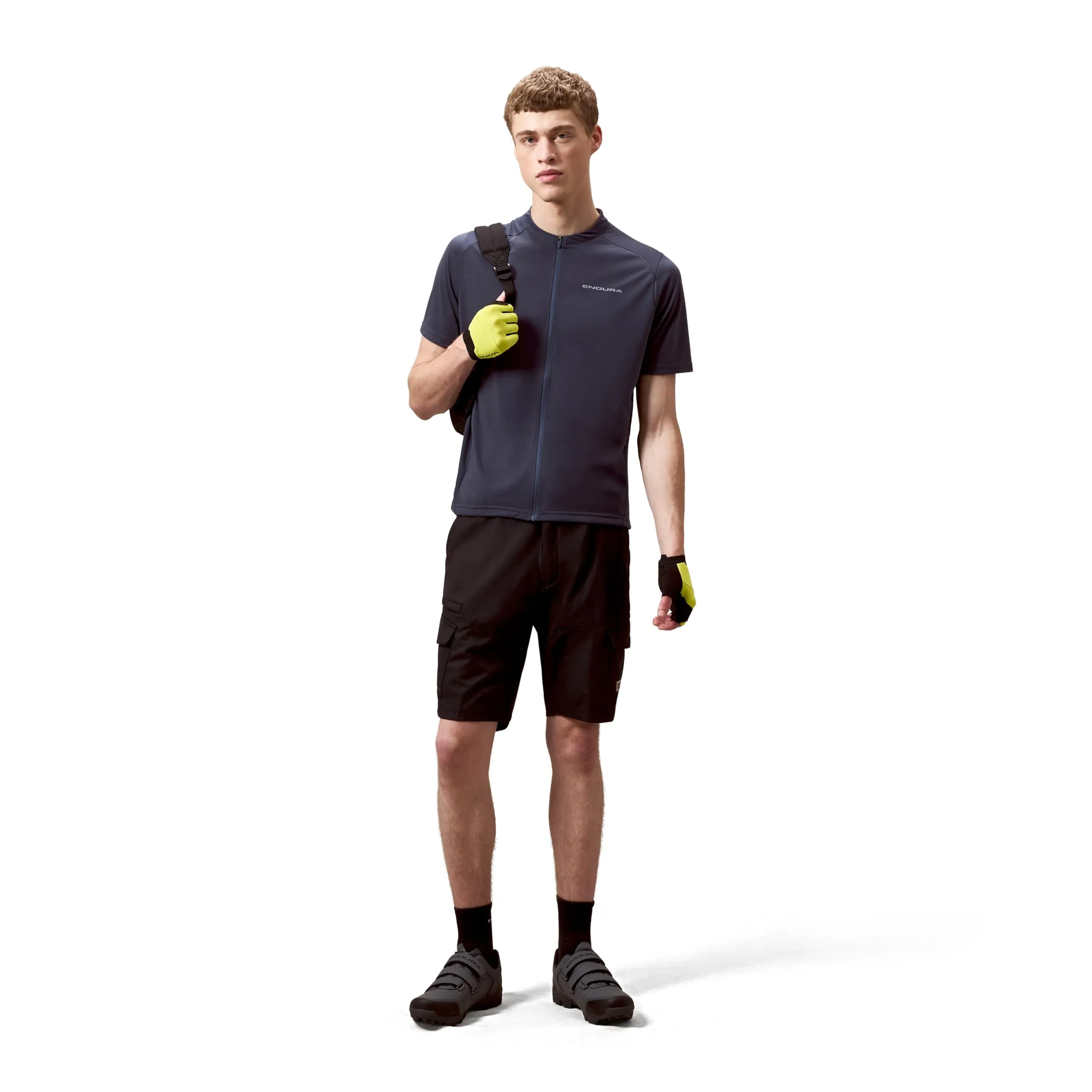 Endura Loop Zipped - Maglietta a maniche corte da uomo, Grigio carbone, G - immagine 2