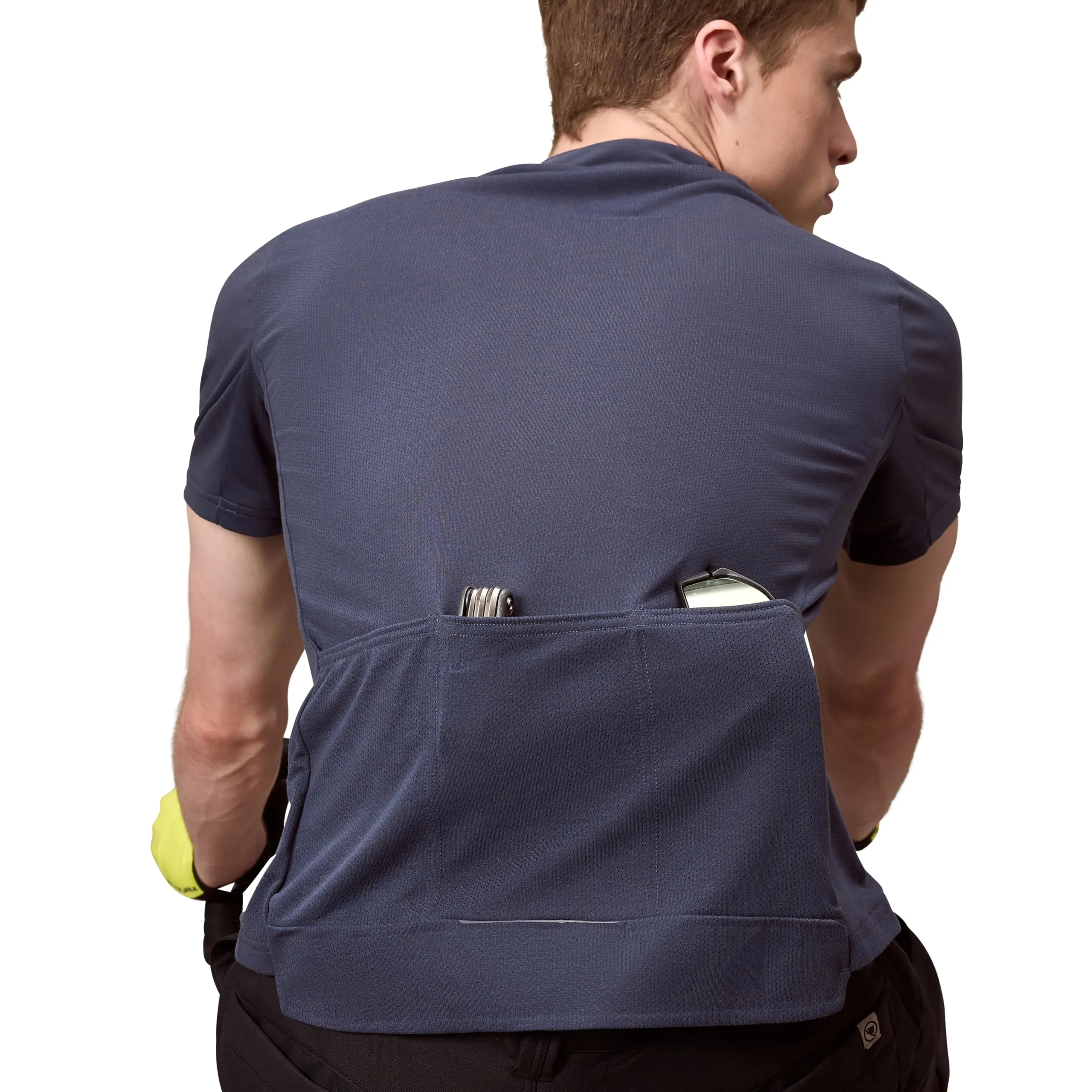 Endura Loop Zipped - Maglietta a maniche corte da uomo, Grigio carbone, G - immagine 6