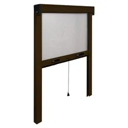 Zanzariera finestra avvolgibile verticale (120 cm x h. 160 cm) Marrone IART5340 - immagine 1