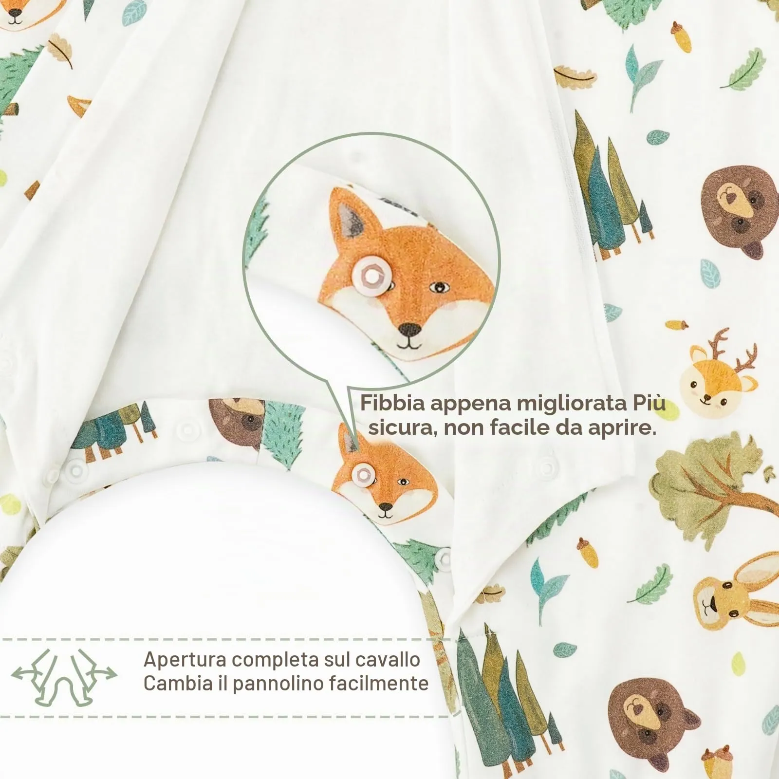 WYTbaby Vestiti invernali per bambini, 2,5 tog, confezione da 2, 4-6 anni, 1 Tog animali verdi - immagine 4