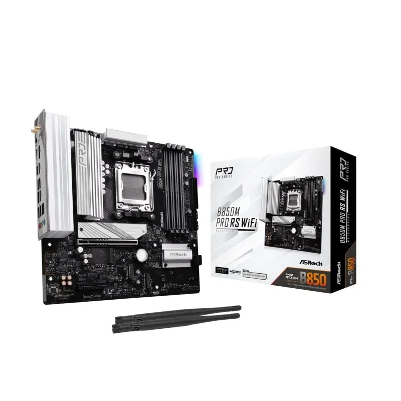 Scheda madre robusta Asrock B850M AM5 Micro ATX Pro Race Sport WiFi DDR5 PCIe 5.0 VRM - immagine 1