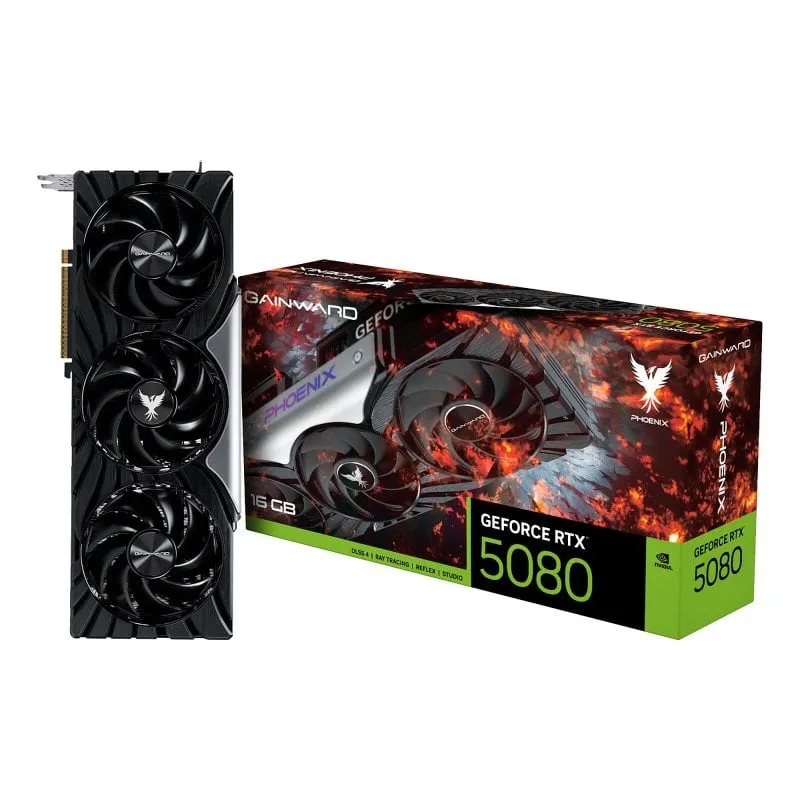 Scheda grafica per overclocking Gainward GeForce RTX 5080 Phoenix V1 16 GB GDDR7 RGB DisplayPort HDMI - immagine 1