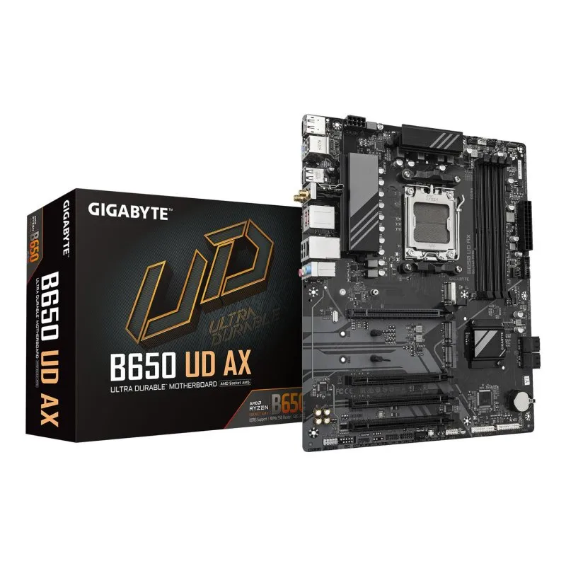 Placa Base GIGABYTE B650 AM5 ATX B650 UD AX DDR5 WiFi 6 PCIe 5.0 USB 3.2 Gen 2 - immagine 1