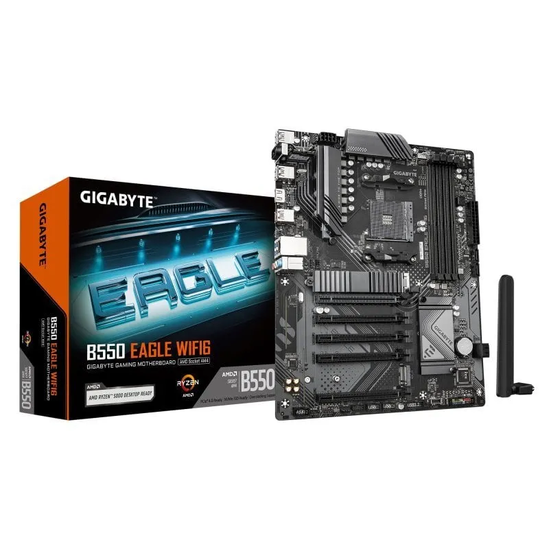 Scheda madre Gigabyte B550 ATX AM4 EAGLE WIFI6 PCIe 4.0 M.2 VRM 10+3+1 USB 3.2 - immagine 1