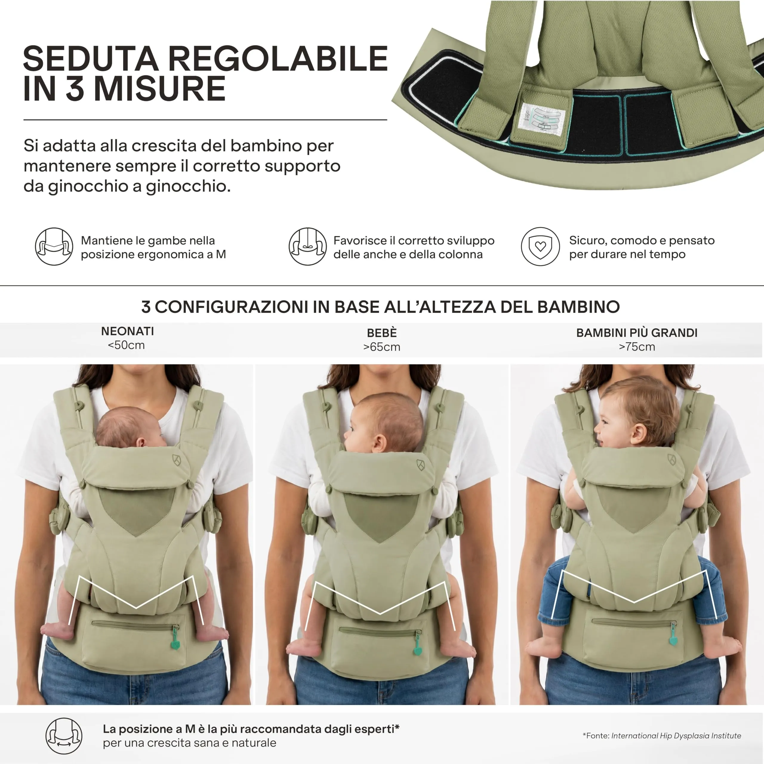 Koala Babycare Marsupio Neonato 0-36 Mesi Ergonomico da 3.2 a 20 kg - Marsupio Bambino con Seduta Evolutiva Regolabile in 3 Misure - Baby Carrier Cuore a Cuore, Fronte Mondo e Schiena - immagine 2