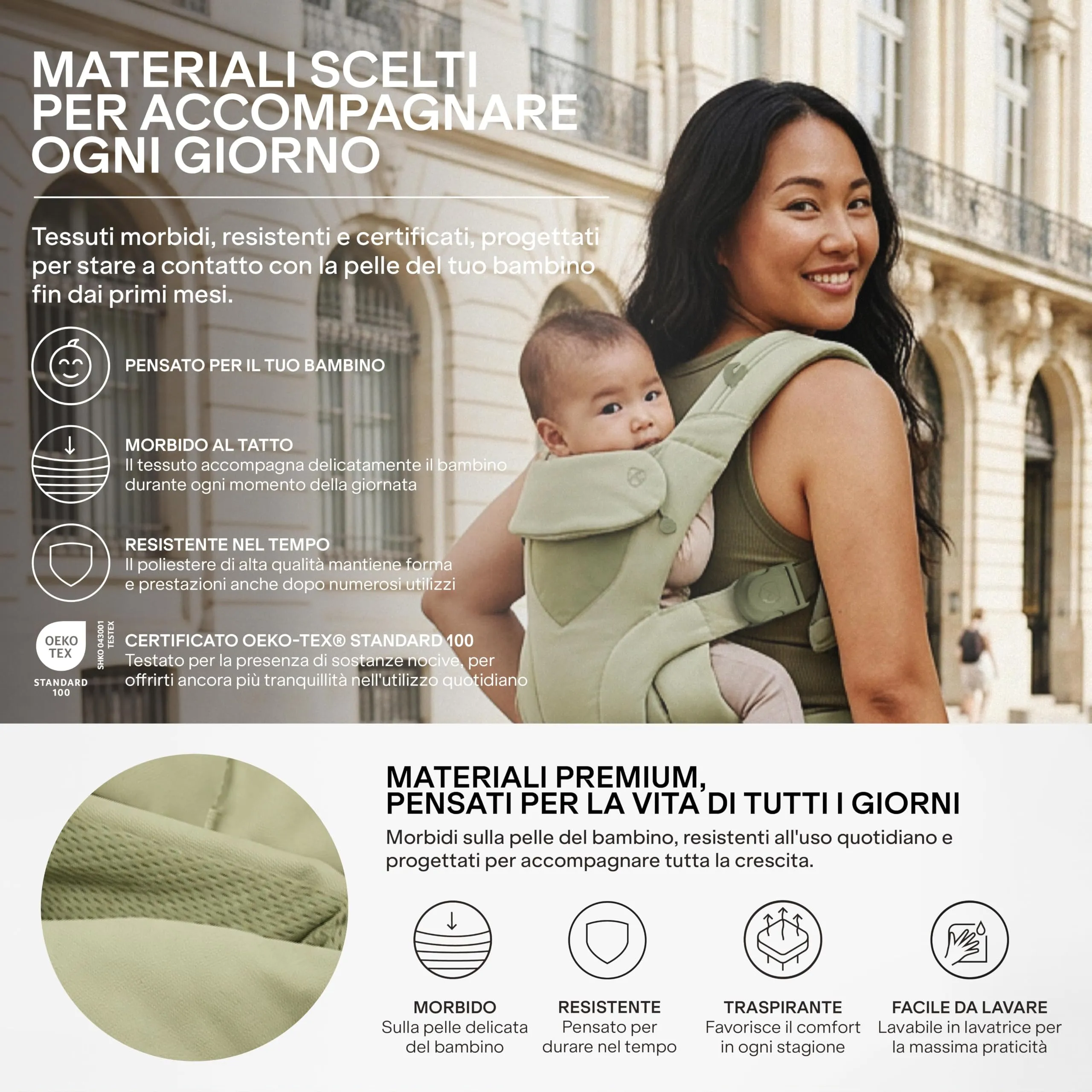 Koala Babycare Marsupio Neonato 0-36 Mesi Ergonomico da 3.2 a 20 kg - Marsupio Bambino con Seduta Evolutiva Regolabile in 3 Misure - Baby Carrier Cuore a Cuore, Fronte Mondo e Schiena - immagine 9